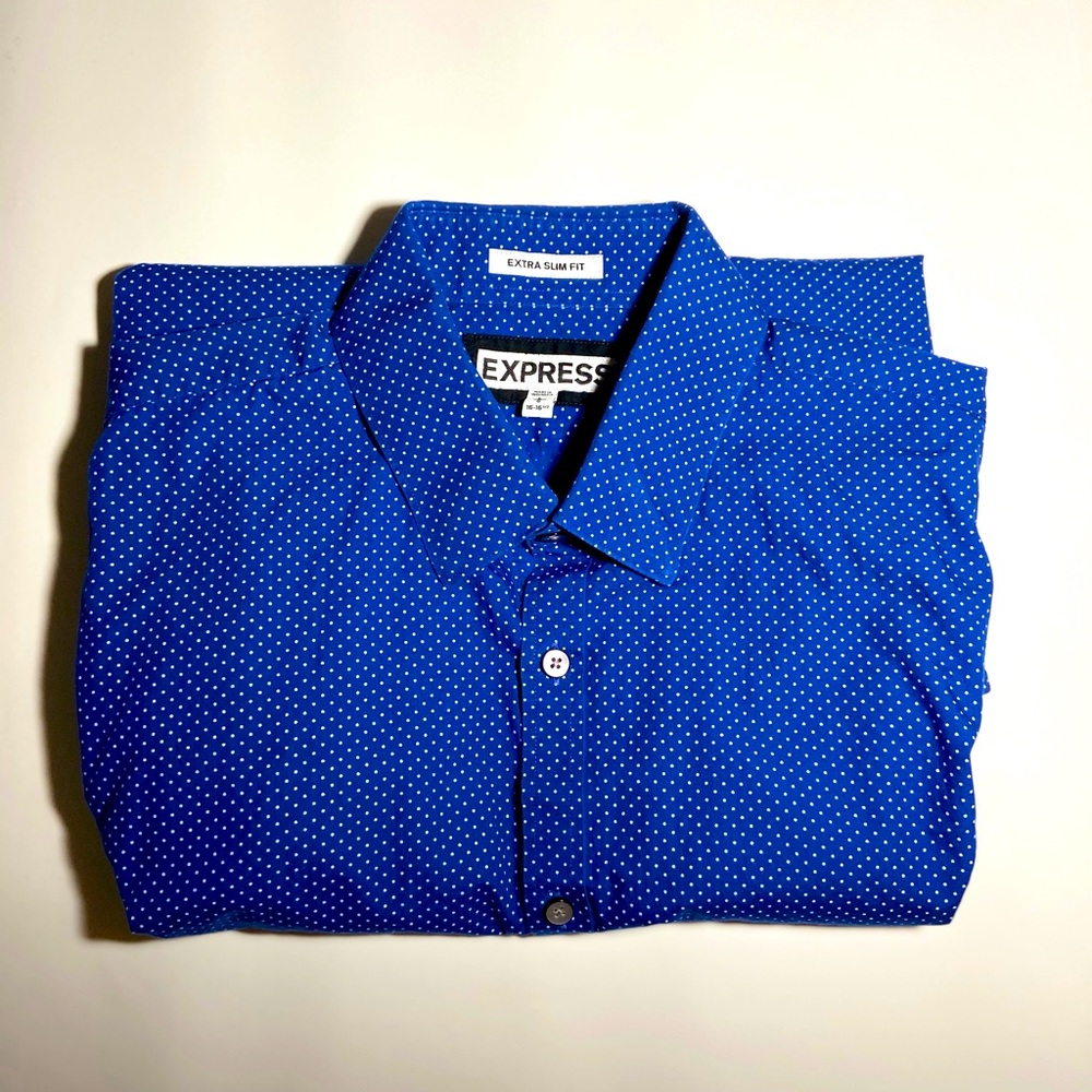 Express blue Polka dot shirt